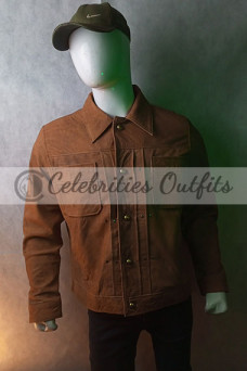 Kayce Dutton Yellowstone Luke Grimes Brown Cotton Jacket