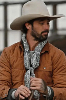 Walker Yellowstone Ryan Bingham Brown Cotton Puffer Jacket