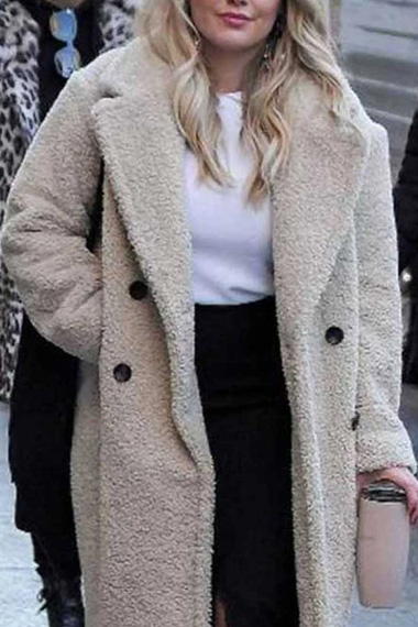 Hilary Duff Kelsey Peters Younger Beige Sherpa Trench Coat