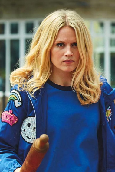 Jo Cara Theobold Zomboat Cute Patches Blue Cotton Jacket