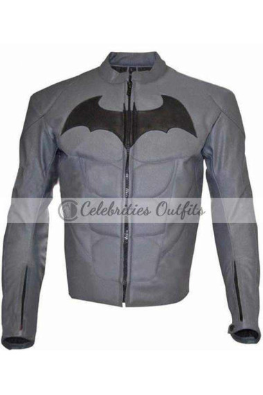 Batman Arkham Knight Bruce Wayne Grey Leather Jacket