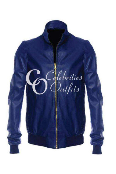 Stylish Ryan Reynolds Blue Bomber Leather Jacket