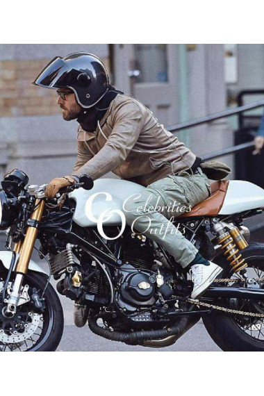 Ryan Reynolds Stylish Brown Motorcycle Leather Jacket