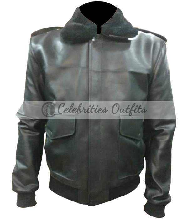 Flight Bomber A2 Brown Cowhide Leather Jacket For Men