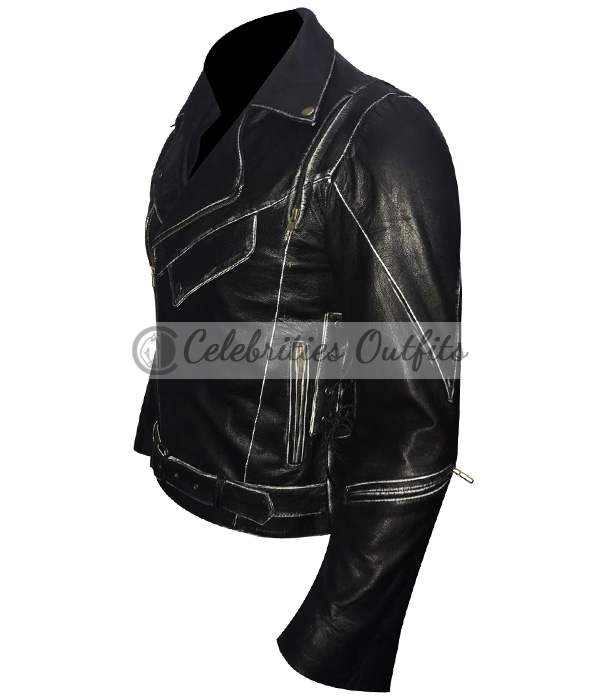 Terminator 2 Judgment Day Arnold Schwarzenegger Black Leather Jacket