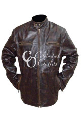 Tom Cruise Brown Distressed Brown Leather Jacket