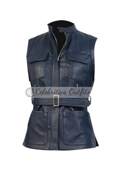 Agents of Shield Melinda May Women Sleeveless Leather Vest
