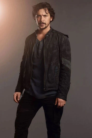 Bellamy Blake Bob Morley The 100 Black Suede Leather Jacket