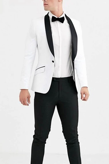 Justin Foley 13 Reasons Why White Suiting Fabric Tuxedo