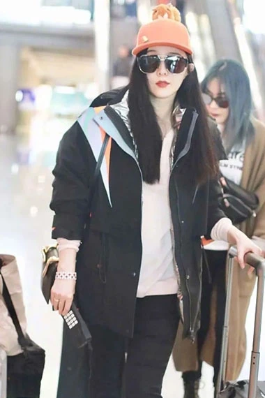 Lin Mi Sheng The 355 Bingbing Fan Womens Black Cotton Jacket