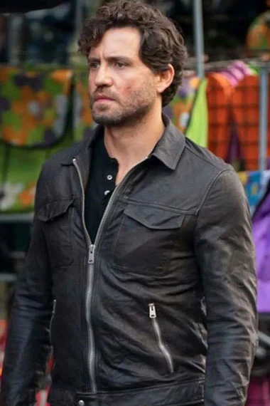 The 355 Luis Rojas Edgar Ramirez Mens Black Leather Jacket
