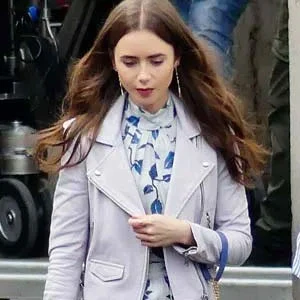 Lily Collins Cotton Coats And Leather Merchandise