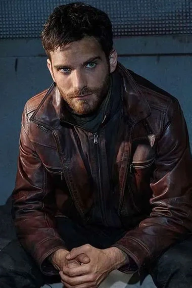 Jeff Ward Agents Of SHIELD Deke Shaw Brown Leather Jacket