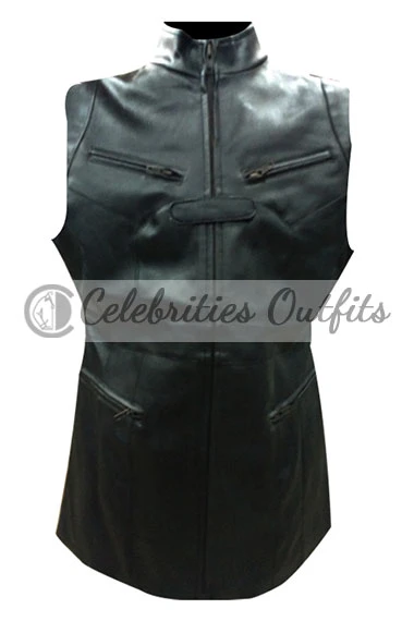 Ming Na Wen Melinda May Agents Of SHIELD Black Leather Vest