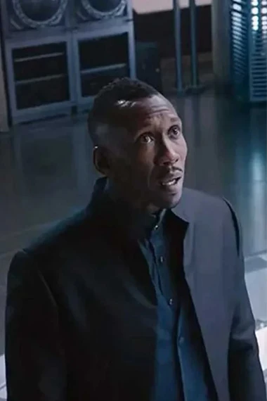 Vector Mahershala Ali Alita Battle Angel Black Cotton Coat