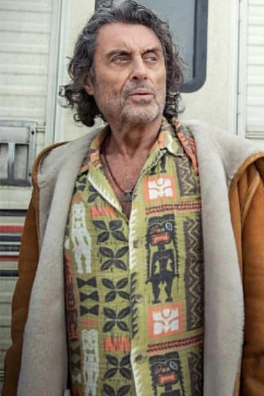 Mr Wednesday Ian McShane American Gods Brown Hooded Jacket