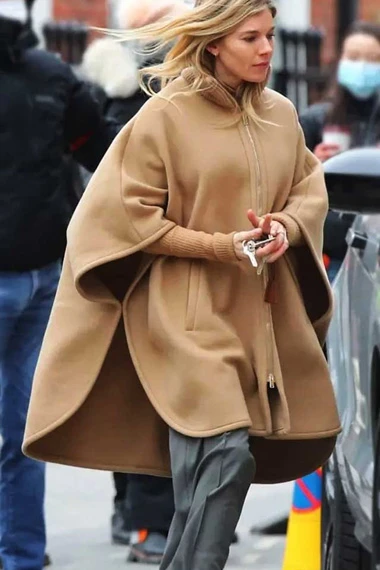 Sophie Whitehouse Sienna Miller Anatomy of a Scandal Poncho