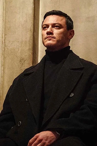 Luke Evans Anna Movie Alex Tchenkov Black Wool Trench Coat