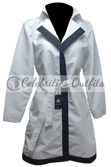 The Intern Jules Anne Hathaway White Cotton Long Trench Coat the-intern-anne-hathaway-cotton-coat