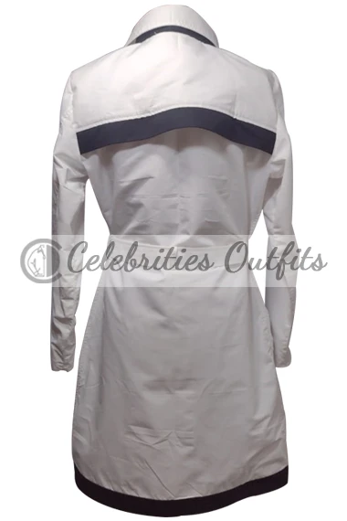 The Intern Jules Anne Hathaway White Cotton Long Trench Coat the-intern-anne-hathaway-cotton-coat