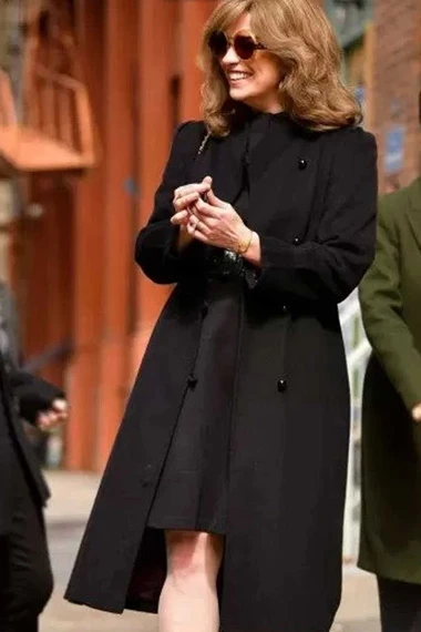 Young Ruth Brenner Russian Doll Annie Murphy Black Wool Coat
