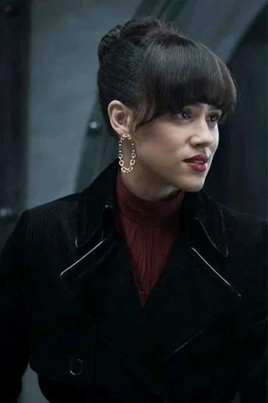 Nathalie Emmanuel Army of Thieves Gwendoline Starr Black Coat