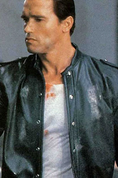 Arnold Schwarzenegger Red Heat Ivan Danko Black Leather Jacket