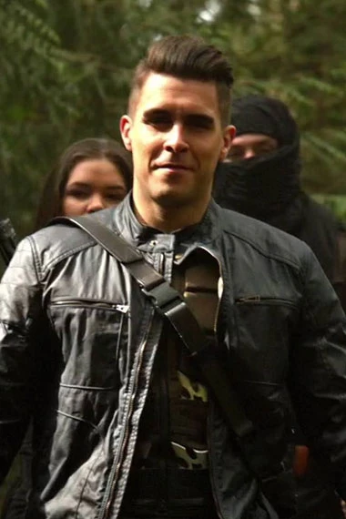Adrian Chase Arrow TV Show Josh Segarra Black Leather Jacket