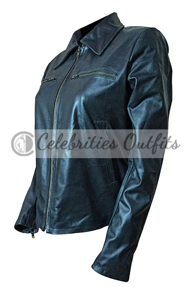Caity Lotz Arrow Sara Lance White Canary Black Leather Jacket arrow-sara-lance-caity-lotz-jacket
