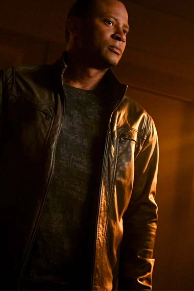Arrow TV Show John Diggle David Ramsey Brown Leather Jacket