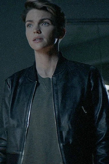 Ruby Rose Arrow Kate Kane Batwoman Bomber Black Leather Jacket