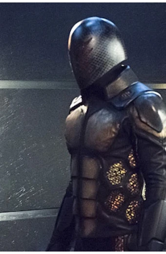 Brie Larvan Arrow Emily Kinney Bug-Eyed Bandit Bee Man Jacket arrow-bee-man-yellow-leather-jacket