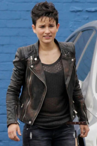 Bex Taylor Klaus Sin Arrow TV Show Biker Black Leather Jacket arrow-bex-taylor-black-leather-jacket