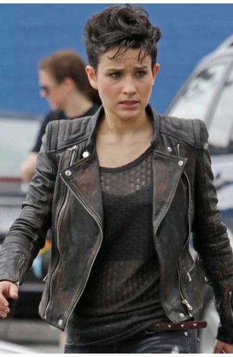 Bex Taylor Klaus Sin Arrow TV Show Biker Black Leather Jacket arrow-bex-taylor-black-leather-jacket