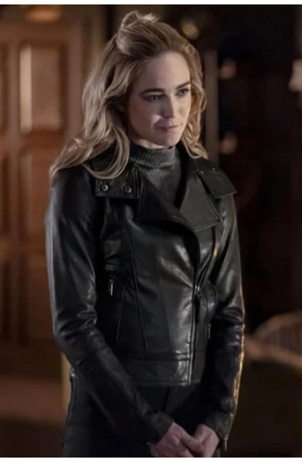 Arrow Sara Lance White Canary Caity Lotz Black Leather Jacket arrow-caity-lotz-sara-lance-jacket