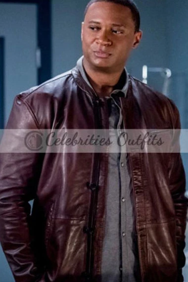 Arrow TV Show David Ramsey John Diggle Brown Leather Jacket