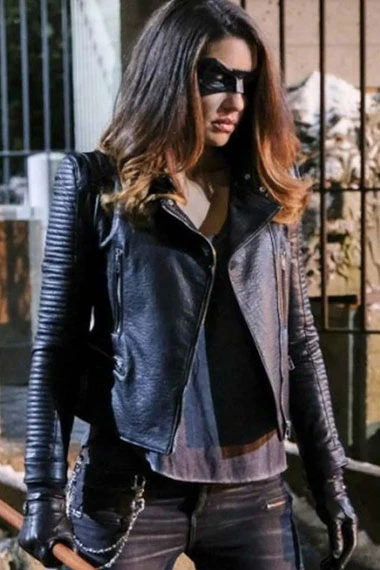 Juliana Harkavy Arrow Black Canary Dinah Drake Quilted Jacket