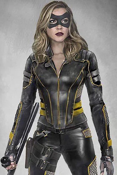 Siren Arrow Laurel Lance Katie Cassidy Black Canary Jacket