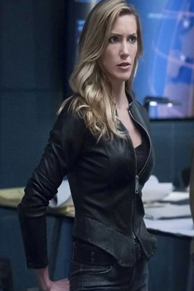 Arrow Katie Cassidy Laurel Lance Canary Black Leather Jacket
