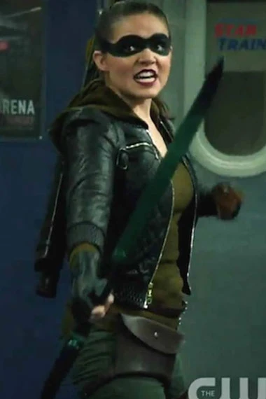 Evelyn Sharp Arrow Madison McLaughlin Black Leather Jacket