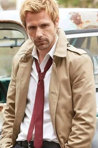 Matt Ryan Arrow John Constantine Beige Cotton Trench Coat