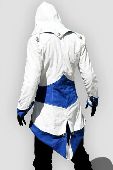 Connor Kenway Assassins Creed Blue And White Cosplay Coat connor-kenway-assassins-creed3-jacket