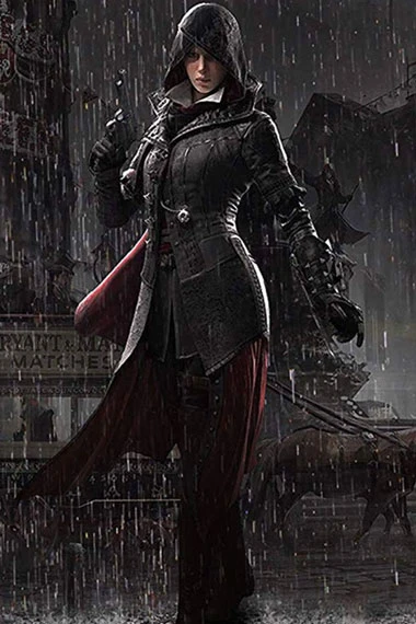 Dame Evie Frye Assassins Creed Syndicate Black Cosplay Jacket