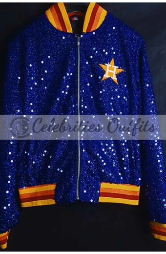 Houston Astros Blue Sparkle Sequin Varsity Bomber Jacket houston-astros-sparkle-jacket