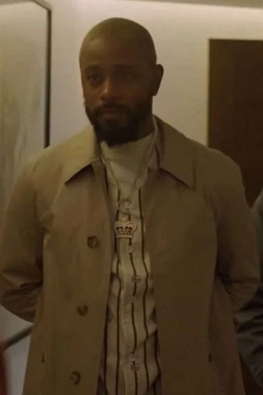 Darius LaKeith Stanfield Atlanta Beige Cotton Trench Coat