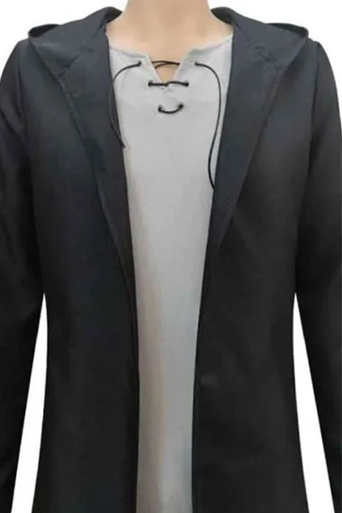 Eren Jaeger Attack On Titan Anime Hooded Black Cotton Coat