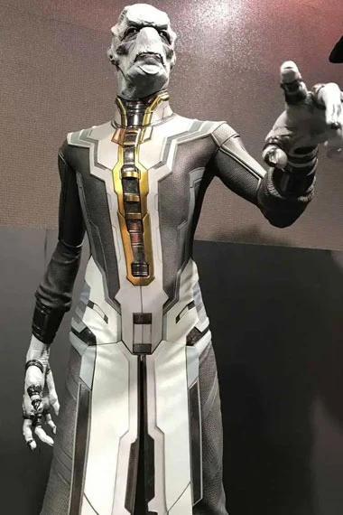 Avengers Infinity War Ebony Maw Grey Cosplay Leather Coat