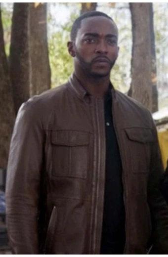 Avengers Endgame Falcon Sam Wilson Anthony Mackie Brown Jacket avengers-endgame-falcon-brown-leather-jacket