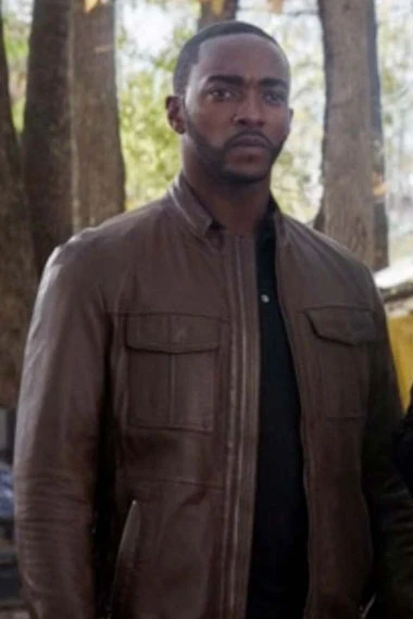Sam Wilson Falcon Avengers Endgame Anthony Mackie Brown Jacket