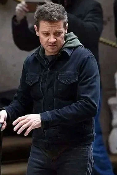 Hawkeye Ronin Jeremy Renner Clint Barton Black Denim Jacket